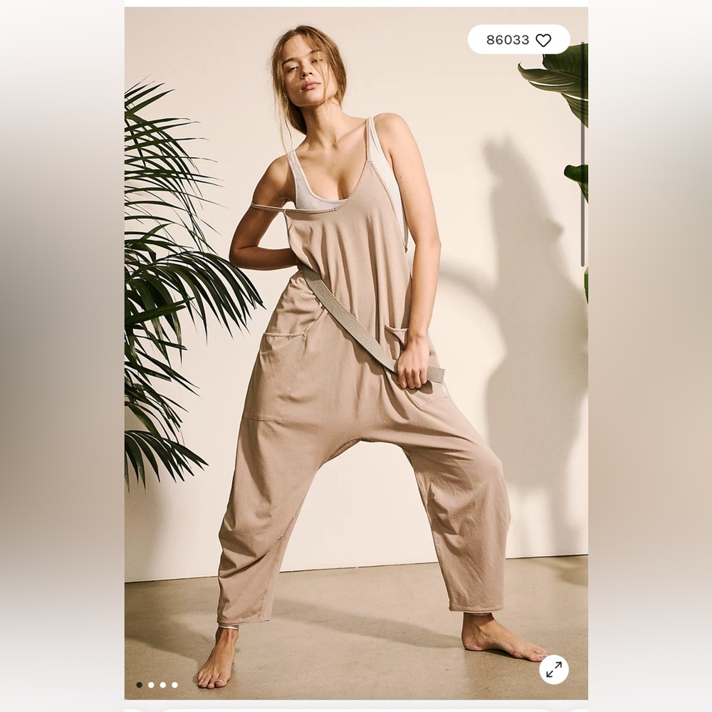 Free People Hot Shot Onesie Mocha Latte Size M